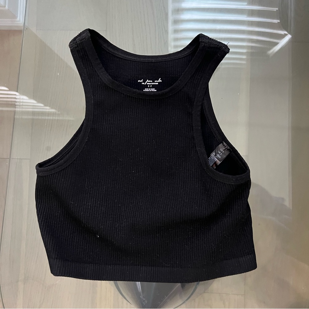 Urban Outfitters Black Ribbed Tank Top